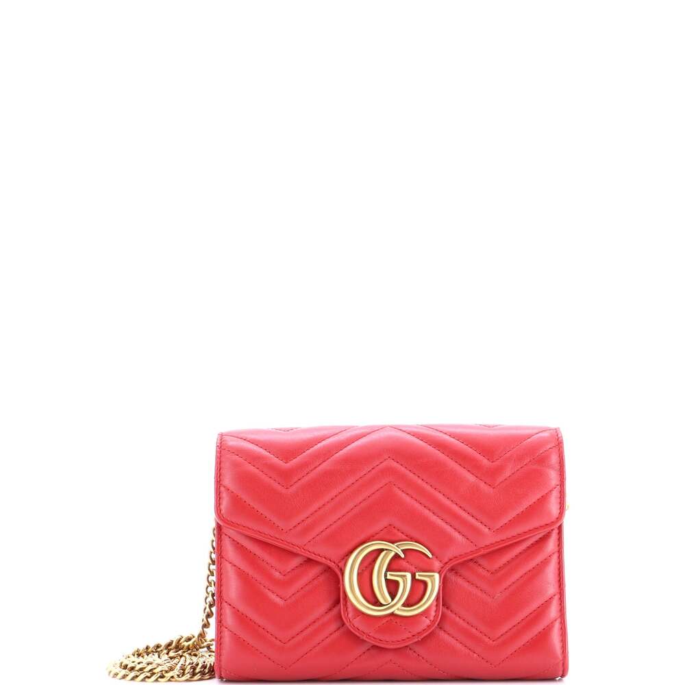 Gucci Gg Marmont Chain Wallet Matelasse #203640G12B